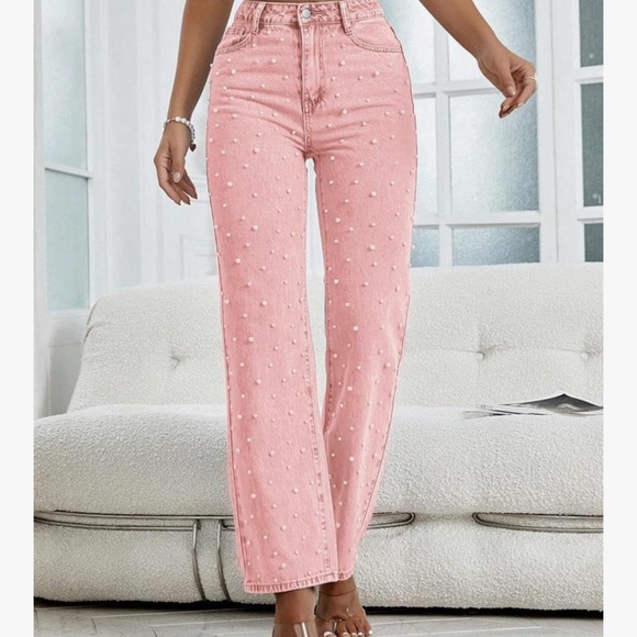 Women's Pink Jeans - Picture 2 of 7